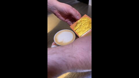 Gold coffee drink