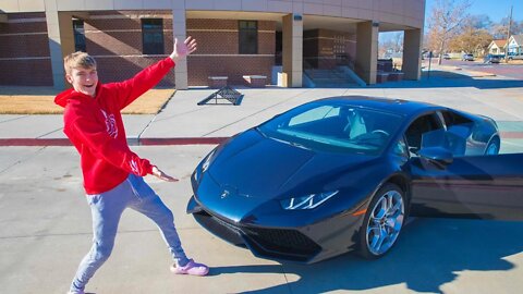 SURPRISE LAMBORGHINI RIDE FROM SCHOOL!!