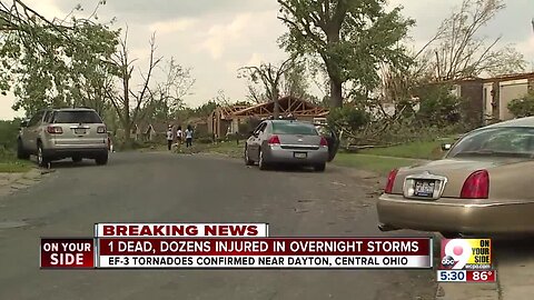 Ohio Governor DeWine tours Dayton tornado damage