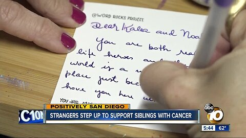 Strangers send words of encouragement to siblings fighting brain cancer