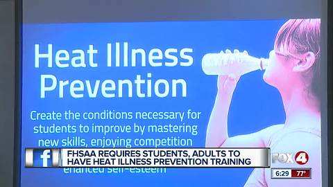 FHSAA requires students, adults to have heat illness prevention training