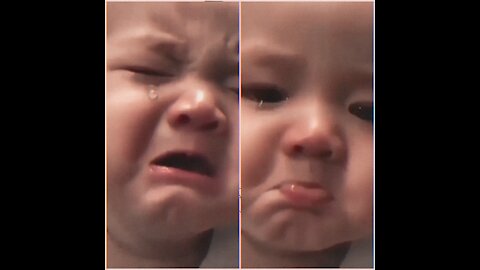 Cute baby crying