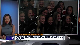 Soccer team honored