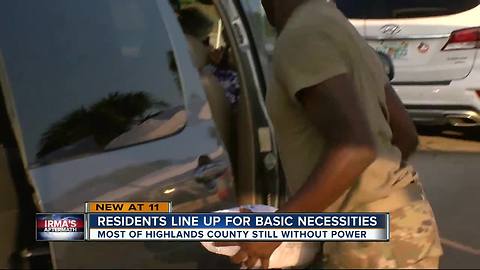 Highlands County Residents getting basics