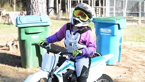 Anna Riding her Dirt Bike