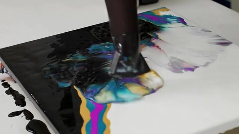 Acrylic Pour With a Hairdryer - Simple Dutch Pour