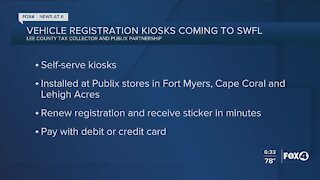 Vehicle registration kiosks now available at Publix