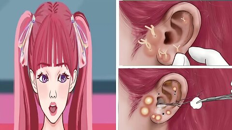 ASMR Giant Acne Removal - Armpit And Ear Deep Cleaning Animation | ASMR