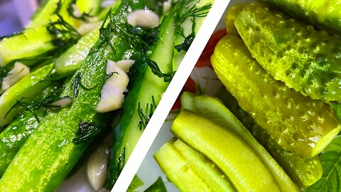 THE FASTEST RECIPE | LIGHTLY SALTED CUCUMBERS | 2 WAYS