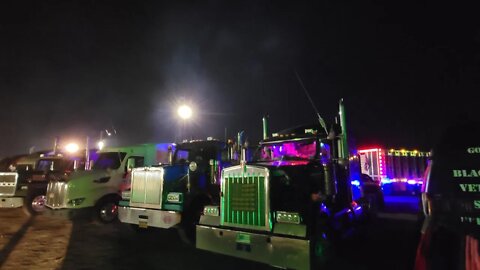 Peoples Convoy Timelapse of Hagerstown Speedway Filling Up And Convoy Coming Trucker Convoy