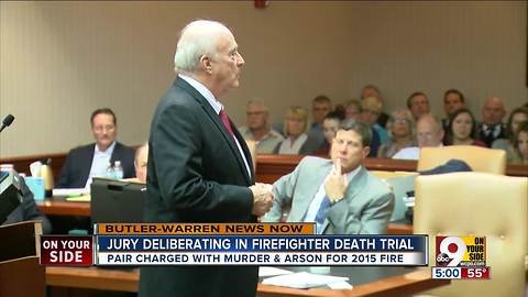 Jury deliberating in firefighter death trial