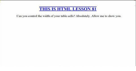 HTML Lesson 81