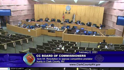 WATCH FULL | Clark County Commission discusses varmint hunts on Feb. 2, 2021