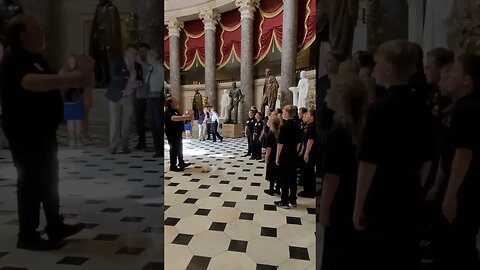 US Capitol Police order children to stop singing the National Anthem