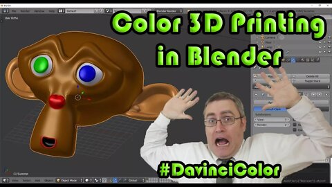 Color modeling for 3D printing in Blender Part 1 #DaVinciColor