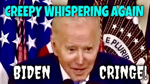 CREEPY WHISPERING JOE BIDEN during a speech today