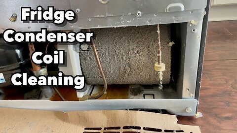 Cleaning Fridge Condenser Coils, GE Refrigerator. Fridge not cooling