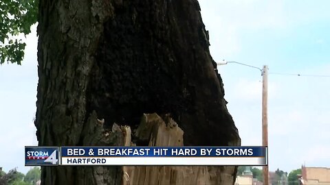 Hartford cleans up after being hit hard by storms