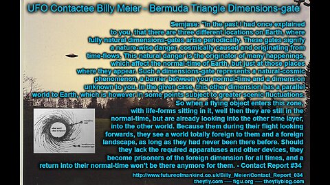 Billy Meier UFO Contact Reports - Bermuda Triangle