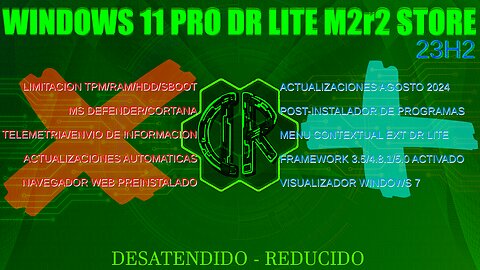 DR Lite 11 Pro M2r2 Store (23H2 - 22631.4037) Agosto 2024