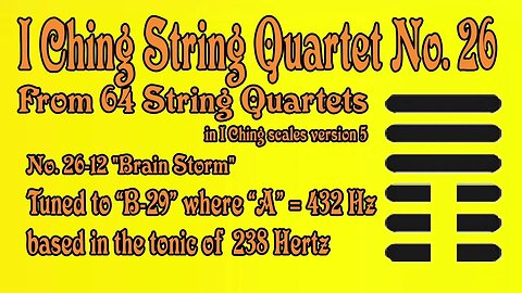 Richard #Burdick's #String #Quartet No. 26, Op. 308 No.26 - tuned to 238 Hz. #iching