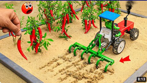 Diy mini tractor PART-2 making agriculture cultivator for Chilli Farming