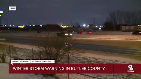 Winter storm warning in Butler County