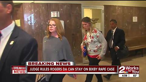 Judge rules Rogers DA can stay on Bixby rape case