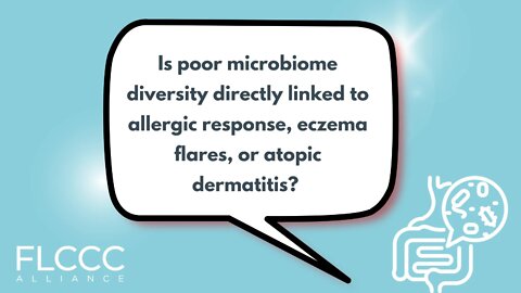 Is poor microbiome diversity directly linked to allergic response, eczema flares, or atopic dermatitis?