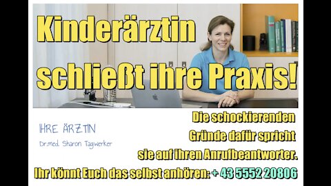 Kinderärztin streikt aufgrund des drohenden Impfzwanges (Anrufbeantworter-Text I 13.12.2021)