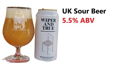 Wiper And True MOONLIGHT GLOW APRICOT SOUR Beer 5.5% ABV Vegan Limited