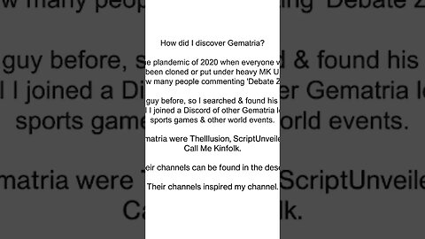 What is Gematria? - Clip 9 - How did you discover #Gematria ??? #occult #matrix #rp #redpill