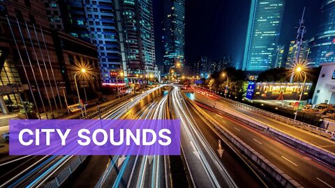 City ​​Traffic Sounds For Sleep And Study | The Sounds Of Cars And The Voices Of People Are Heard