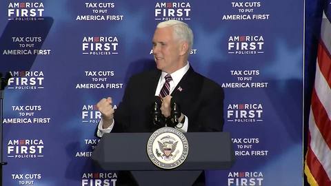 Vice President Pence asks crowd to spread message of progress