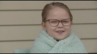 12-year-old girl welcome home after transplant