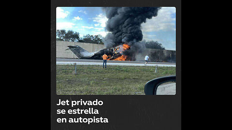 Jet privado se estrella al intentar aterrizar en una autopista de Florida