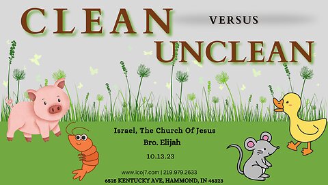 CLEAN VERSUS UNCLEAN