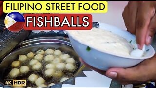 [4K CEBU 🇵🇭] FILIPINO STREET FOOD | FISHBALL | #Philippines #Cebu