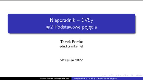 Nieporadnik - CVSy #2 Podstawowe pojęcia