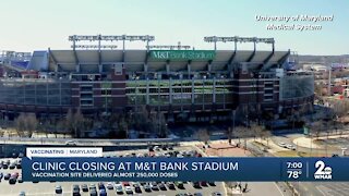 M&T Bank Stadium closing mass vaccination clinic