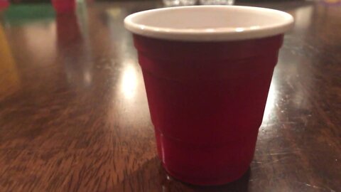 A tiny red solo cup