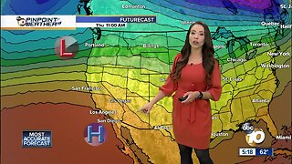 10News Pinpoint Weather with Meteorologist Angelica Campos