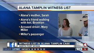 Alana Tamplin witness list announced