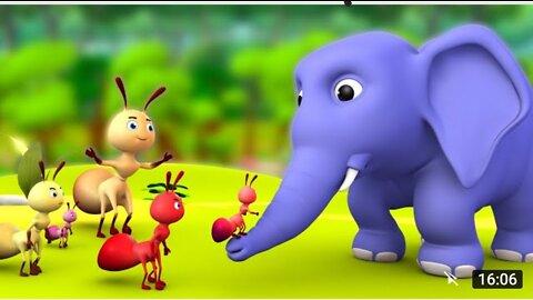 The Elephant & Ant 3D Animated Hindi Moral Stories for Kids - घमंडी हाथी और चींटी हिन्दी कहानी Tales