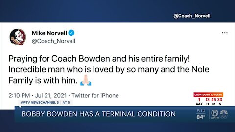 Bobby Bowden diagnosed with terminal medical condition