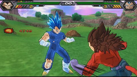 SSJ4 Vegeta VS SSJ Blue Evolution Vegeta - DBZ Budokai Tenkaichi 4