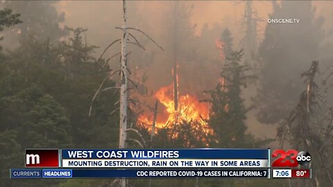 West Coast Wildfires: Mounting destruction, rain on the way in some areas