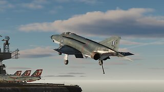 DCS: F-4E carrier landing (not pretty but first attempt)