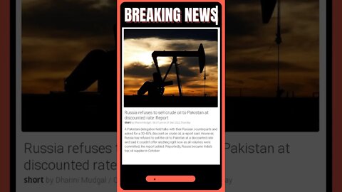 Latest News | Russia Denies Discounted Oil to Pakistan: Shocking Truth Revealed! | #shorts #news