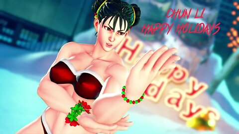 Street Fighter V Chun Li Happy Holidays Outfit